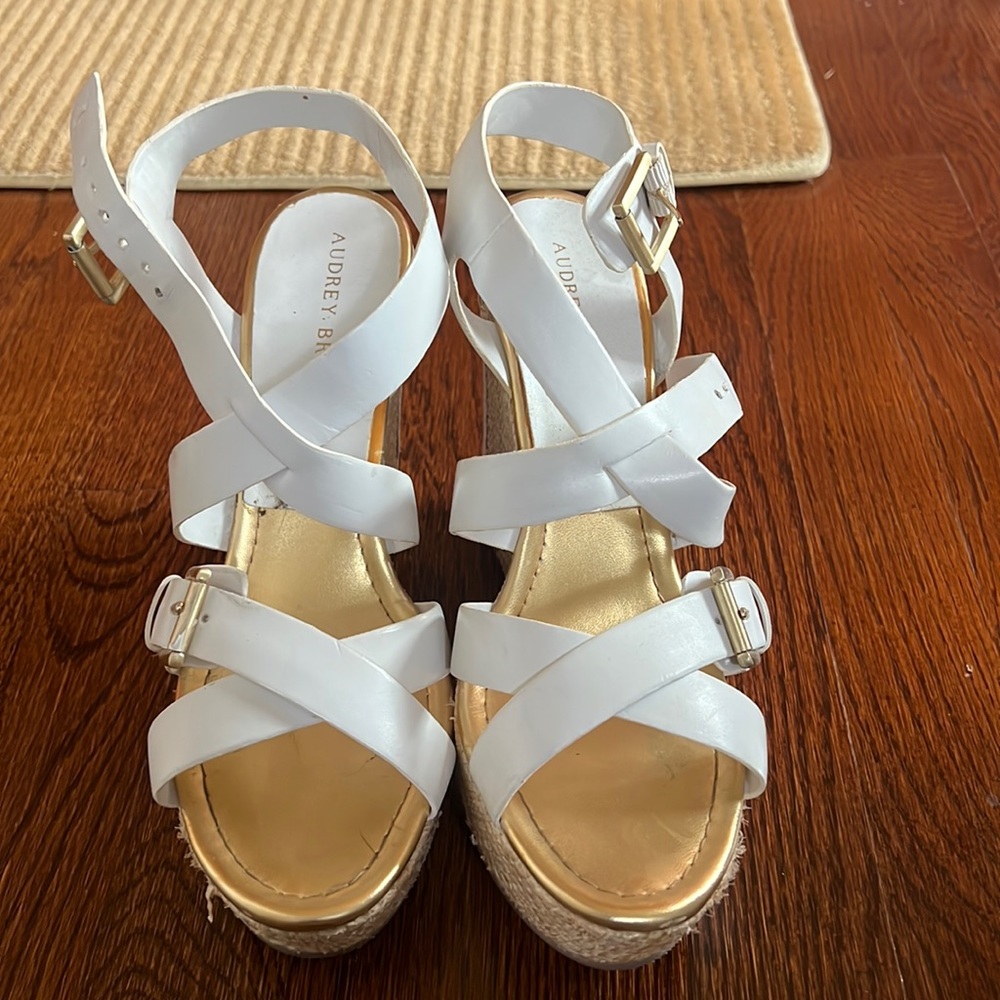 White Wedge Heels
